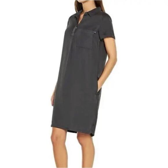Gap Popover Shirtdress Grey Size Large Utility Gorp - Picture 1 of 7